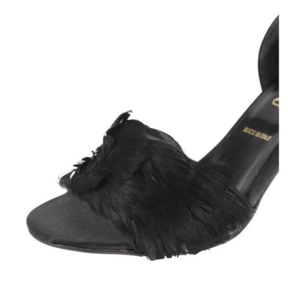 Something Bleu Gigi Black Satin Size 9